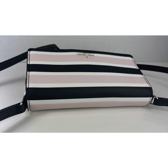 Kate Spade New York Cove Street Celebration Stripe Dody Crossbody in Pink EUC - Picture 8 of 14